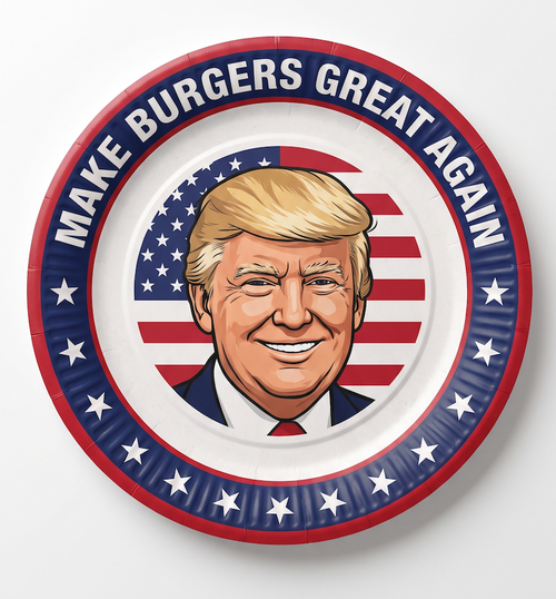 Make Burgers Great Again Paper Plates - 10 Count